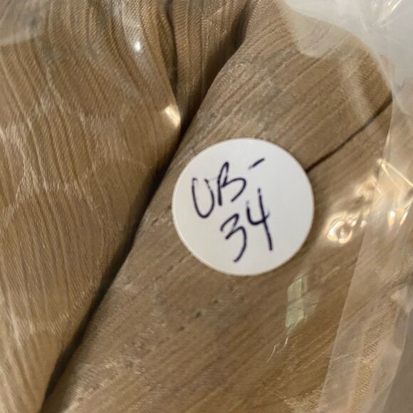 Chico's 2 L 12/14 Gold Tuxedo Front Blouse, Elegant, Textured, Art to Wear UB34 - Picture 8 of 8